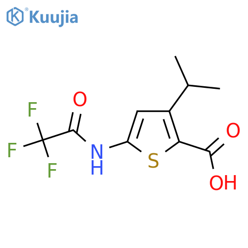 3-(Propan-2-yl)-5-(2,2,2-trifluoroacetamido)thiophene-2-carboxylic acid structure