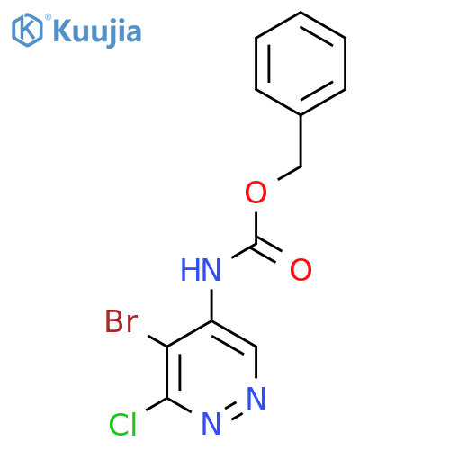 benzyl N-(5-bromo-6-chloropyridazin-4-yl)carbamate structure