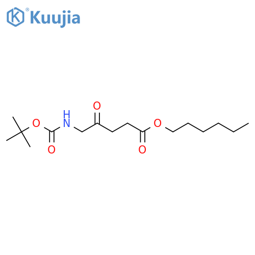 hexyl 5-{(tert-butoxy)carbonylamino}-4-oxopentanoate structure