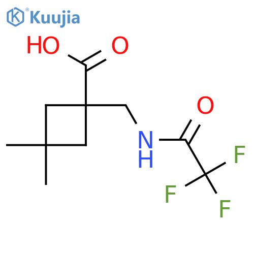 3,3-dimethyl-1-(2,2,2-trifluoroacetamido)methylcyclobutane-1-carboxylic acid structure