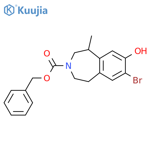 benzyl 7-bromo-8-hydroxy-1-methyl-2,3,4,5-tetrahydro-1H-3-benzazepine-3-carboxylate structure