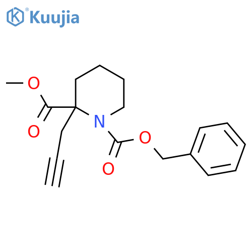 1-Benzyl 2-methyl 2-(prop-2-yn-1-yl)piperidine-1,2-dicarboxylate structure