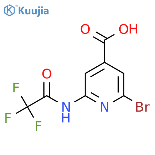 2-Bromo-6-(2,2,2-trifluoroacetamido)pyridine-4-carboxylic acid structure