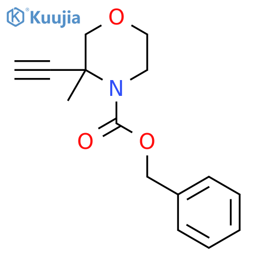 Benzyl 3-ethynyl-3-methylmorpholine-4-carboxylate structure