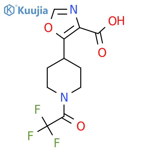 5-1-(2,2,2-trifluoroacetyl)piperidin-4-yl-1,3-oxazole-4-carboxylic acid structure