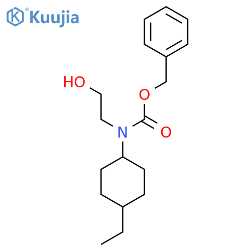 benzyl N-(4-ethylcyclohexyl)-N-(2-hydroxyethyl)carbamate structure