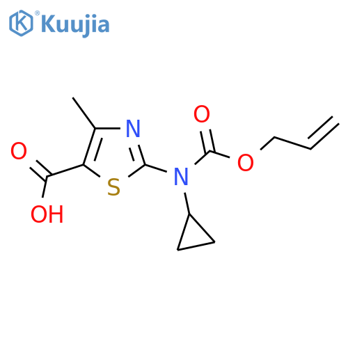 2-{cyclopropyl(prop-2-en-1-yloxy)carbonylamino}-4-methyl-1,3-thiazole-5-carboxylic acid structure