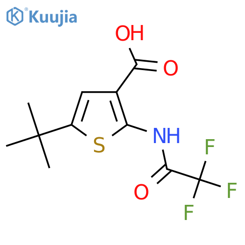 5-Tert-butyl-2-(2,2,2-trifluoroacetamido)thiophene-3-carboxylic acid structure