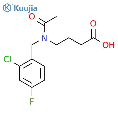 4-{N-(2-chloro-4-fluorophenyl)methylacetamido}butanoic acid structure