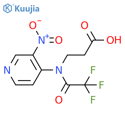 3-2,2,2-trifluoro-N-(3-nitropyridin-4-yl)acetamidopropanoic acid structure