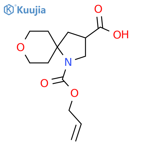 1-(prop-2-en-1-yloxy)carbonyl-8-oxa-1-azaspiro4.5decane-3-carboxylic acid structure