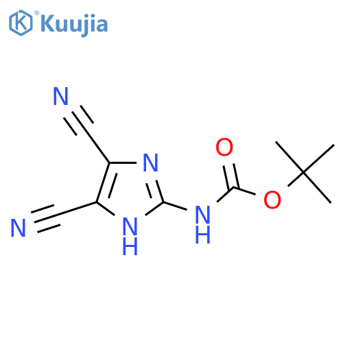 tert-butyl N-(4,5-dicyano-1H-imidazol-2-yl)carbamate structure