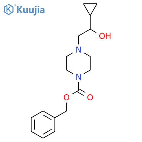 Benzyl 4-(2-cyclopropyl-2-hydroxyethyl)piperazine-1-carboxylate structure