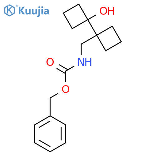 benzyl N-{1-(1-hydroxycyclobutyl)cyclobutylmethyl}carbamate structure