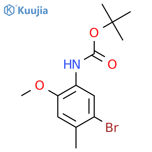 tert-butyl N-(5-bromo-2-methoxy-4-methylphenyl)carbamate structure