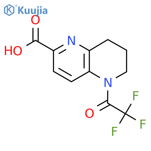 5-(2,2,2-Trifluoroacetyl)-5,6,7,8-tetrahydro-1,5-naphthyridine-2-carboxylic acid structure