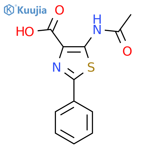 5-Acetamido-2-phenyl-1,3-thiazole-4-carboxylic acid structure