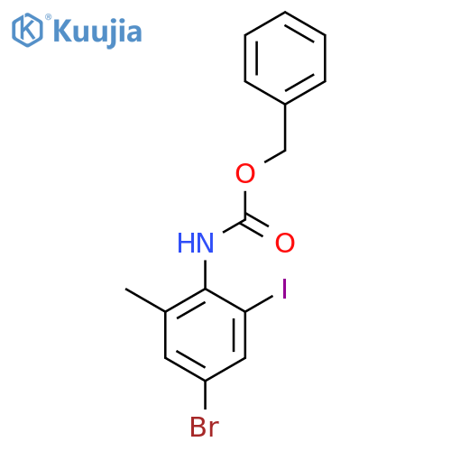 benzyl N-(4-bromo-2-iodo-6-methylphenyl)carbamate structure