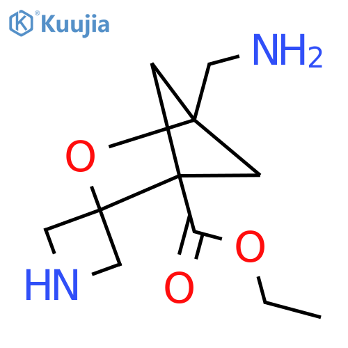ethyl 4'-(aminomethyl)-3'-oxaspiroazetidine-3,2'-bicyclo2.1.1hexane-1'-carboxylate structure