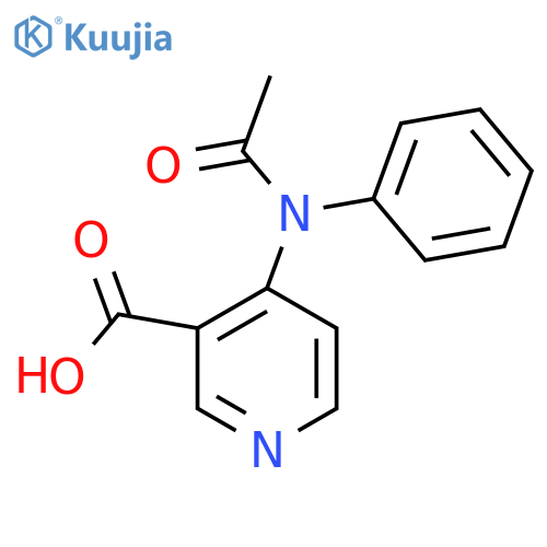 4-(N-phenylacetamido)pyridine-3-carboxylic acid structure