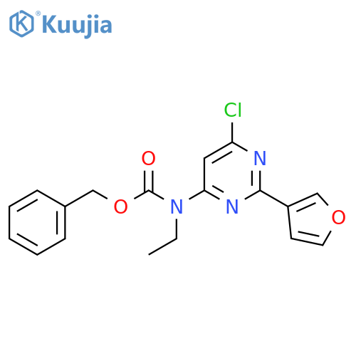 benzyl N-6-chloro-2-(furan-3-yl)pyrimidin-4-yl-N-ethylcarbamate structure