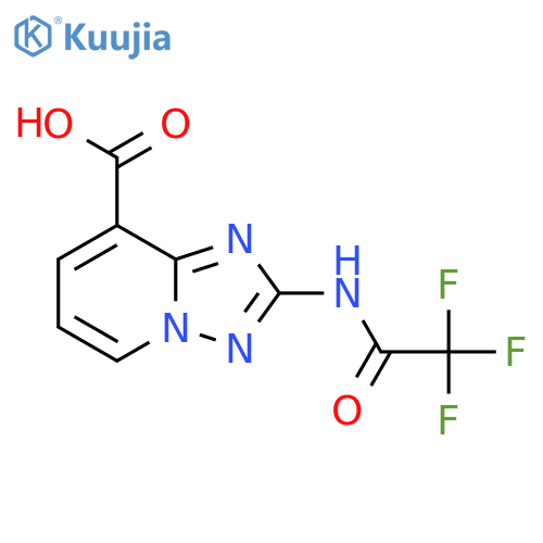 2-(2,2,2-Trifluoroacetamido)-[1,2,4]triazolo[1,5-a]pyridine-8-carboxylic acid structure