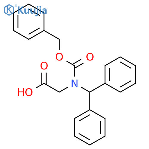 2-{(benzyloxy)carbonyl(diphenylmethyl)amino}acetic acid structure