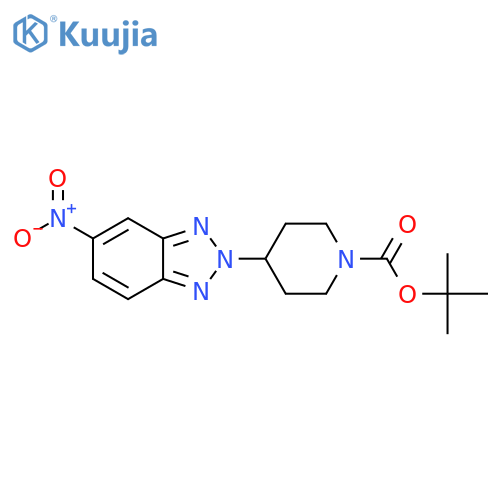 tert-butyl 4-(5-nitro-2H-1,2,3-benzotriazol-2-yl)piperidine-1-carboxylate structure