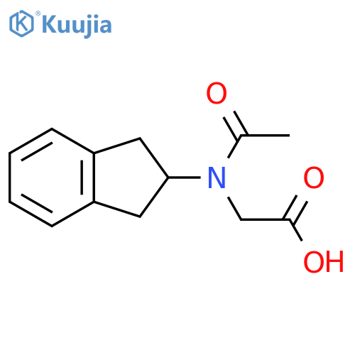 2-N-(2,3-dihydro-1H-inden-2-yl)acetamidoacetic acid structure