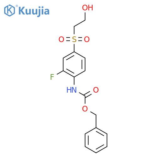 benzyl N-2-fluoro-4-(2-hydroxyethanesulfonyl)phenylcarbamate structure