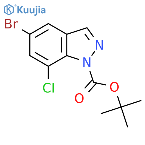 tert-butyl 5-bromo-7-chloro-1H-indazole-1-carboxylate structure