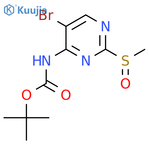 tert-butyl N-(5-bromo-2-methanesulfinylpyrimidin-4-yl)carbamate structure