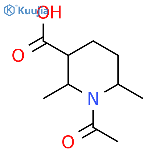 1-Acetyl-2,6-dimethylpiperidine-3-carboxylic acid structure