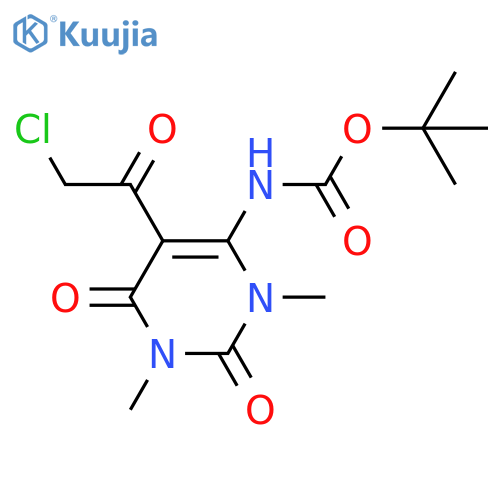tert-butyl N-5-(2-chloroacetyl)-1,3-dimethyl-2,6-dioxo-1,2,3,6-tetrahydropyrimidin-4-ylcarbamate structure