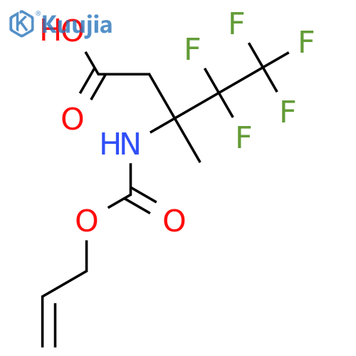 4,4,5,5,5-pentafluoro-3-methyl-3-{(prop-2-en-1-yloxy)carbonylamino}pentanoic acid structure