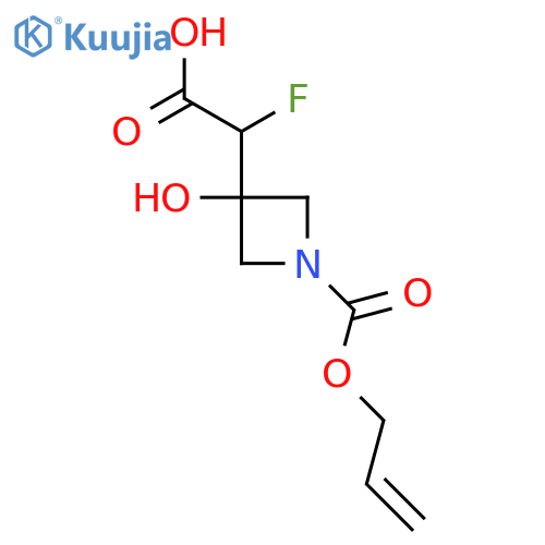 2-fluoro-2-{3-hydroxy-1-(prop-2-en-1-yloxy)carbonylazetidin-3-yl}acetic acid structure