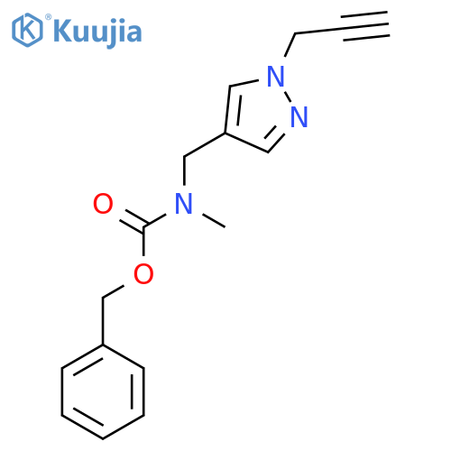 benzyl N-methyl-N-{[1-(prop-2-yn-1-yl)-1H-pyrazol-4-yl]methyl}carbamate structure