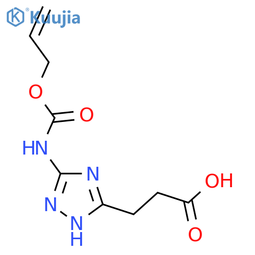 3-(5-{(prop-2-en-1-yloxy)carbonylamino}-4H-1,2,4-triazol-3-yl)propanoic acid structure