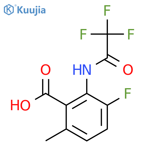 3-Fluoro-6-methyl-2-(trifluoroacetamido)benzoic acid structure