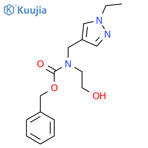 benzyl N-(1-ethyl-1H-pyrazol-4-yl)methyl-N-(2-hydroxyethyl)carbamate structure