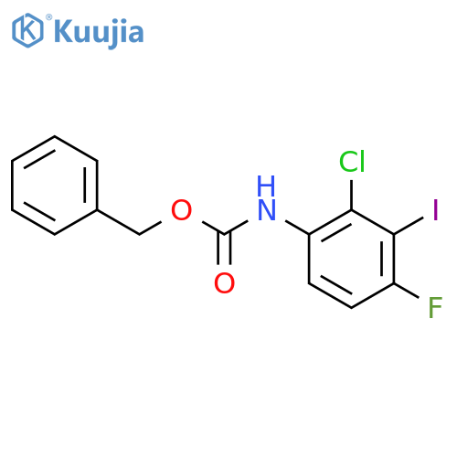 benzyl N-(2-chloro-4-fluoro-3-iodophenyl)carbamate structure