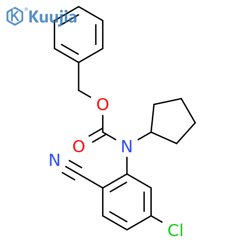 benzyl N-(5-chloro-2-cyanophenyl)-N-cyclopentylcarbamate structure