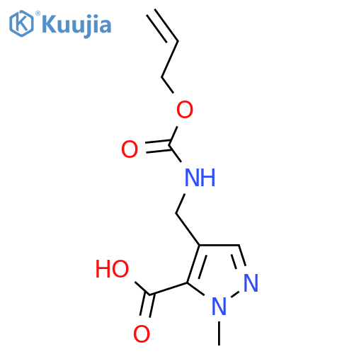 1-methyl-4-({(prop-2-en-1-yloxy)carbonylamino}methyl)-1H-pyrazole-5-carboxylic acid structure