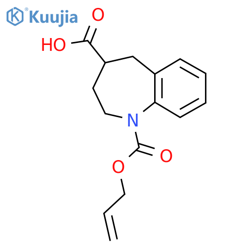 1-[(prop-2-en-1-yloxy)carbonyl]-2,3,4,5-tetrahydro-1H-1-benzazepine-4-carboxylic acid structure