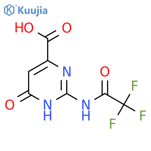 6-Hydroxy-2-(2,2,2-trifluoroacetamido)pyrimidine-4-carboxylic acid structure