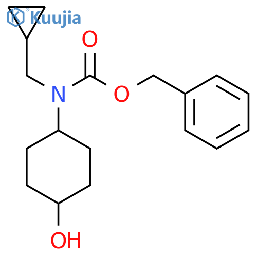 benzyl N-(cyclopropylmethyl)-N-(1r,4r)-4-hydroxycyclohexylcarbamate structure