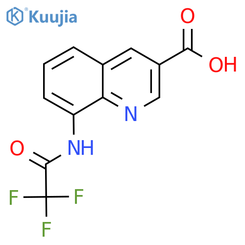 8-(2,2,2-Trifluoroacetamido)quinoline-3-carboxylic acid structure