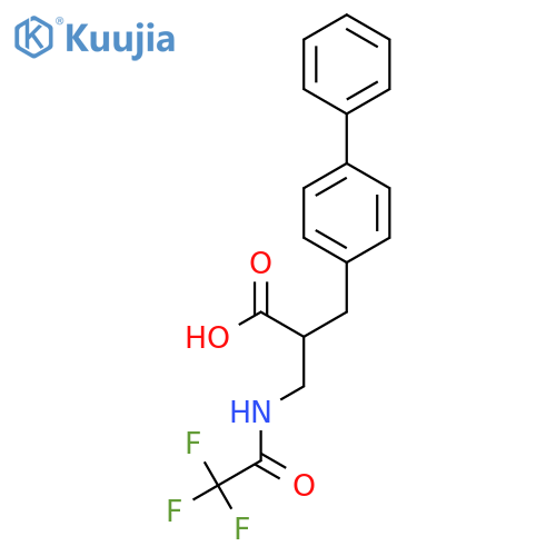 2-({1,1'-biphenyl-4-yl}methyl)-3-(2,2,2-trifluoroacetamido)propanoic acid structure