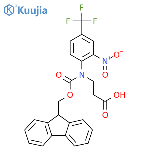 3-({[(9H-fluoren-9-yl)methoxy]carbonyl}[2-nitro-4-(trifluoromethyl)phenyl]amino)propanoic acid structure