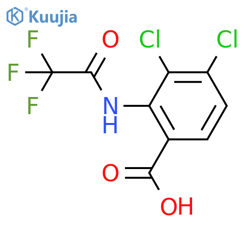 3,4-Dichloro-2-(2,2,2-trifluoroacetamido)benzoic acid structure